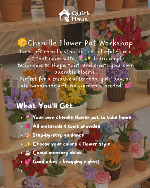 Chenille Flower Pot Workshop