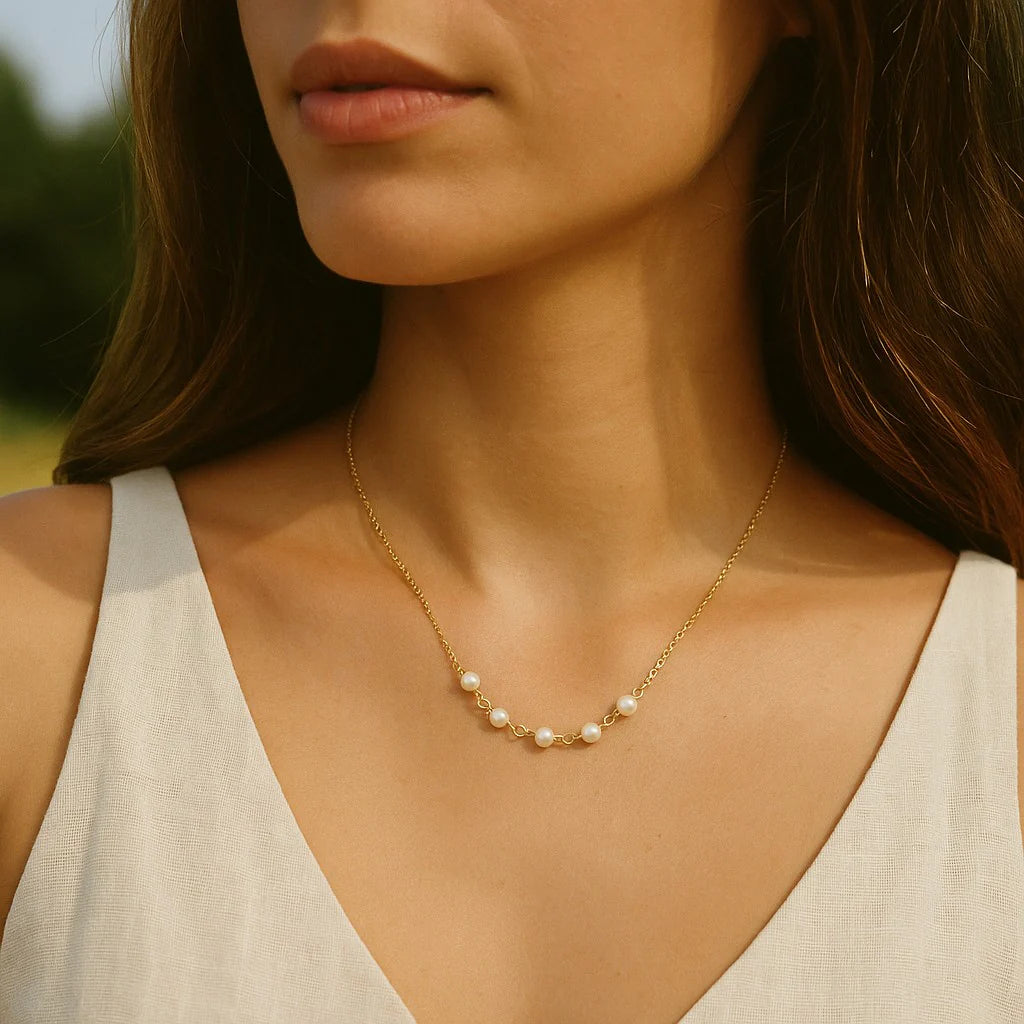 Beaded Freshwater Pearl Necklace